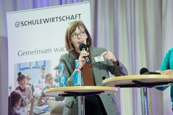 Miriam Reitz Diskussions-Panel Miriam Reitz Diskussions-Panel - Jahrestagung24, Foto: Markus Lutz - SCHULEWIRTSCHAFT Saarland