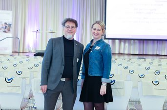 Landesvorsitzende Kerstin Steffen und Nils Grützner Landesvorsitzende Kerstin Steffen und Nils Grützner -Jahrestagung24, Foto: Markus Lutz - SCHULEWIRTSCHAFT Saarland